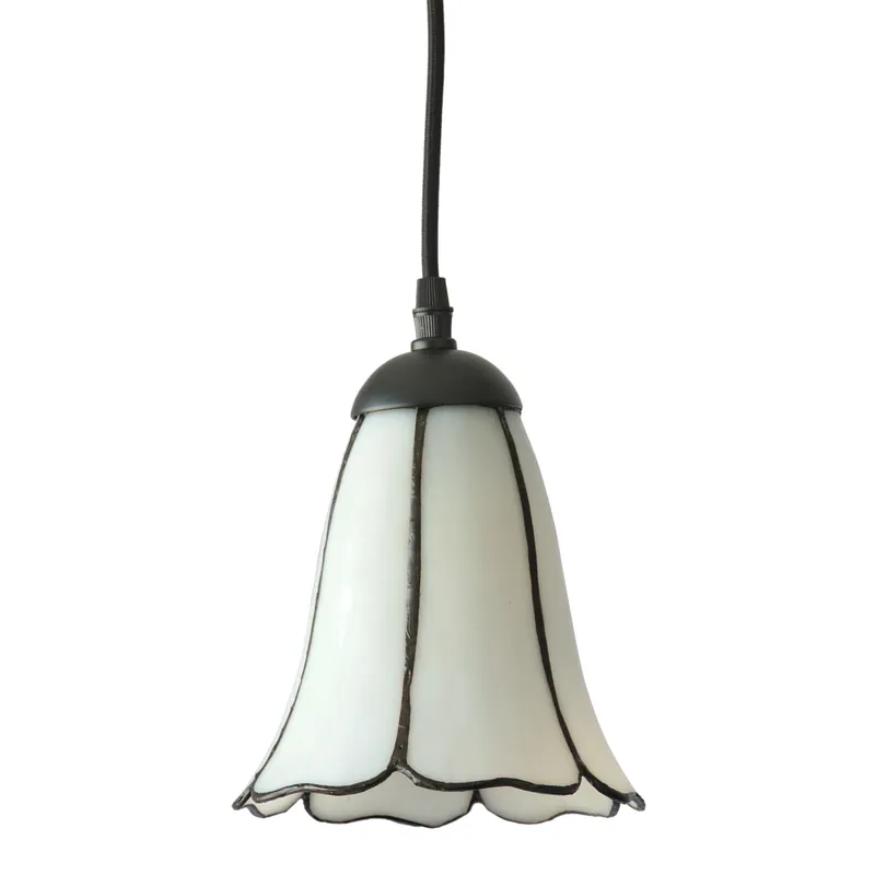 Jetzt Bestellen Pendelleuchte mit weißem Blüten-Glasschirm „Ackerwinde“