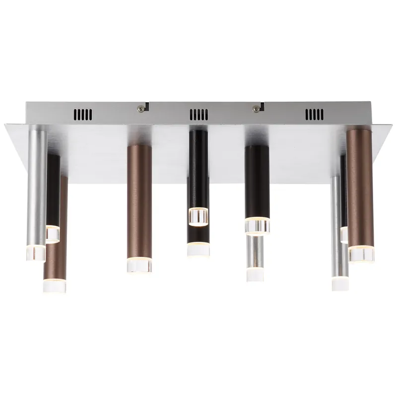 Cembalo LED Deckenleuchte eckig 12flg braun/Kaffee Beliebt