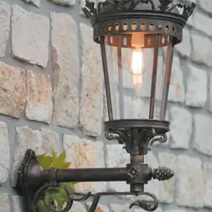Empirestil-Wandlaterne aus Schmiedeeisen mit kunstvollen Wandarm WL 3473 Nur Heute