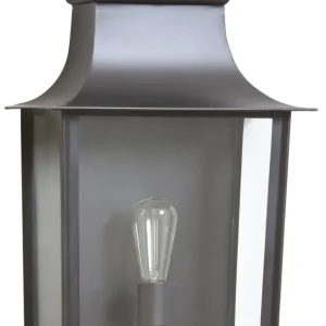 Bestpreis Große französische Biedermeier-Halblaterne aus Zink oder Messing Morzine TGM