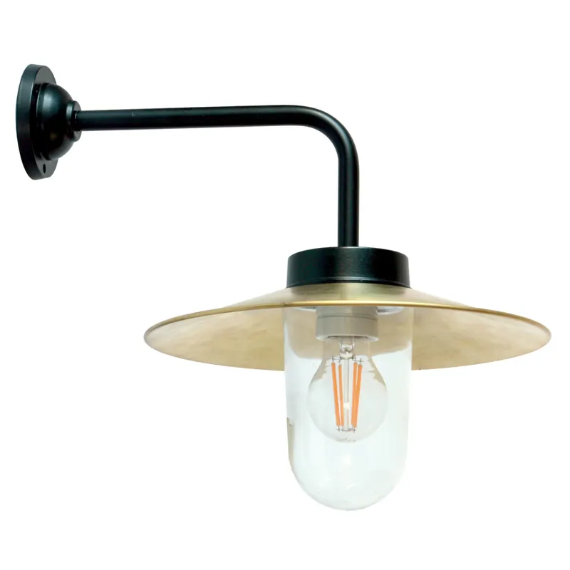 Top-Seller Klassische Hofleuchte mit Messingschirm 38-90 BR-S