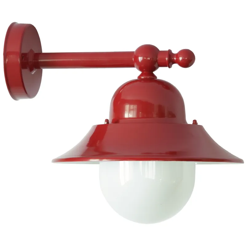 Expressversand Kleine Schirm-Wandlampe für außen mit Makrolon-Glas