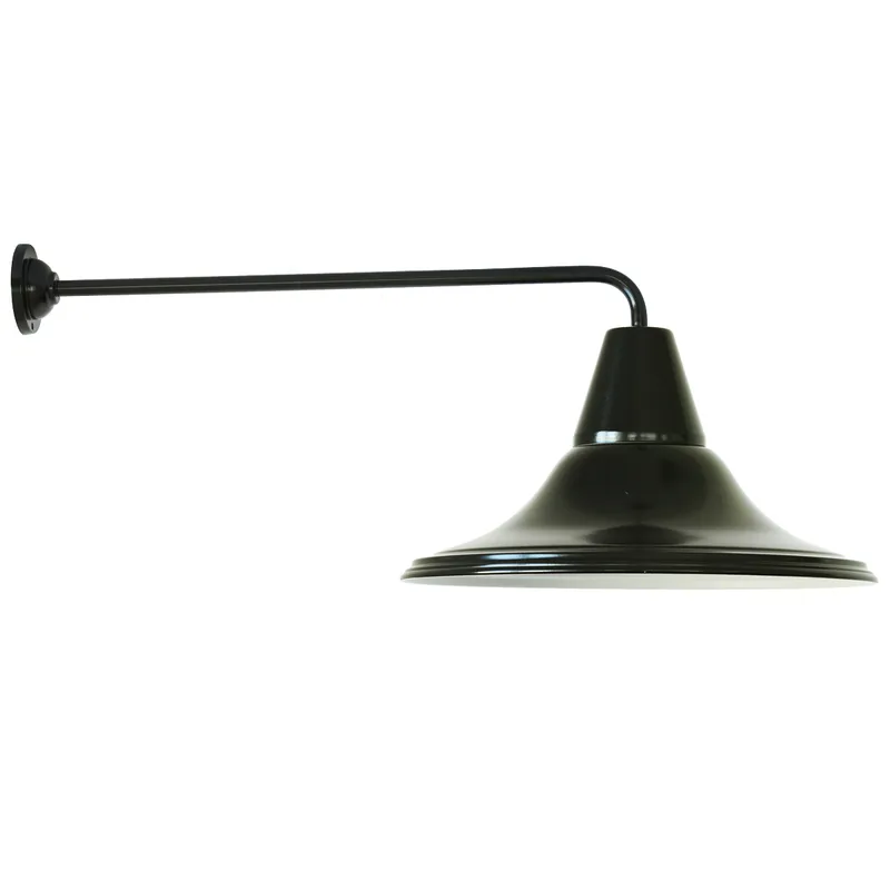 Schnäppchen Außenwandleuchte mit Tellerschirm und langem Arm W590L (Ø 47 cm)