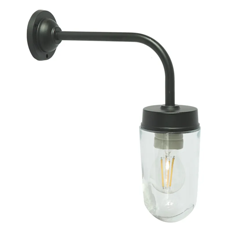 Must-Have Schwarze Scheunenleuchte mit Aluminium-Wandarm 38-90 OR-Z