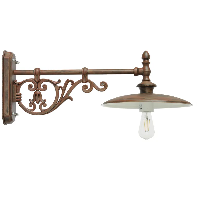 Must-Have Große Landhausstil-Außenwandleuchte mit historischem Wandarm