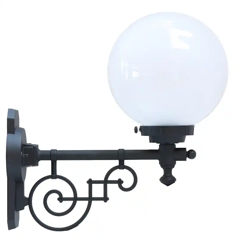 Neue Kollektion Historische Glaskugelleuchte mit Jugendstil-Wandarm