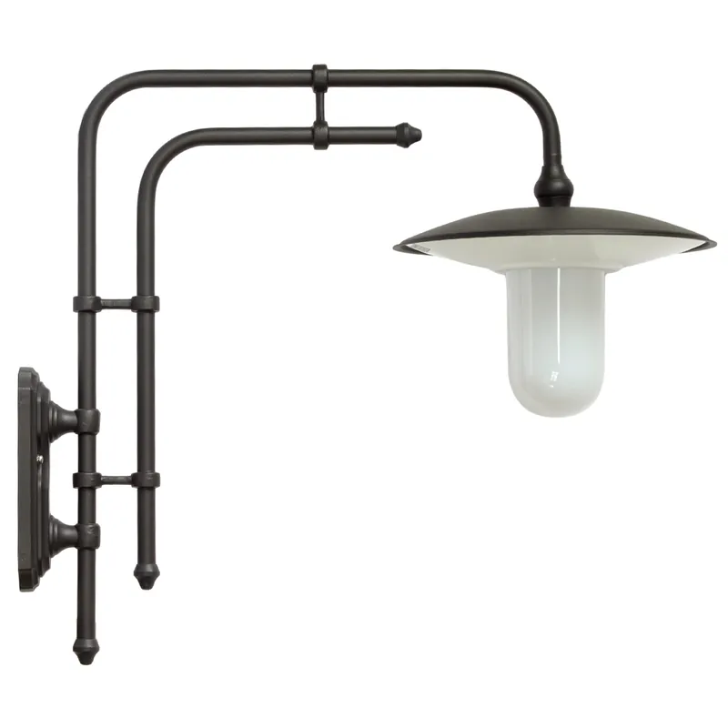 Große Landhausstil-Außenwandleuchte mit Doppelrohr-Wandarm Neue Kollektion