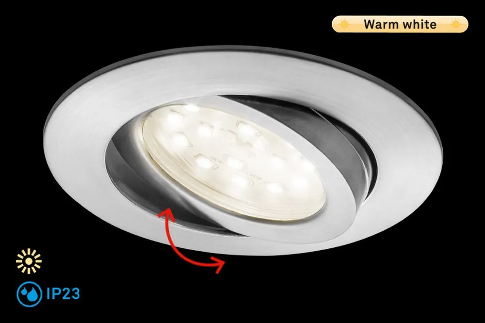 Neue Kollektion LED Einbauleuchte, Ø 8,2 cm, 5 W, Alu