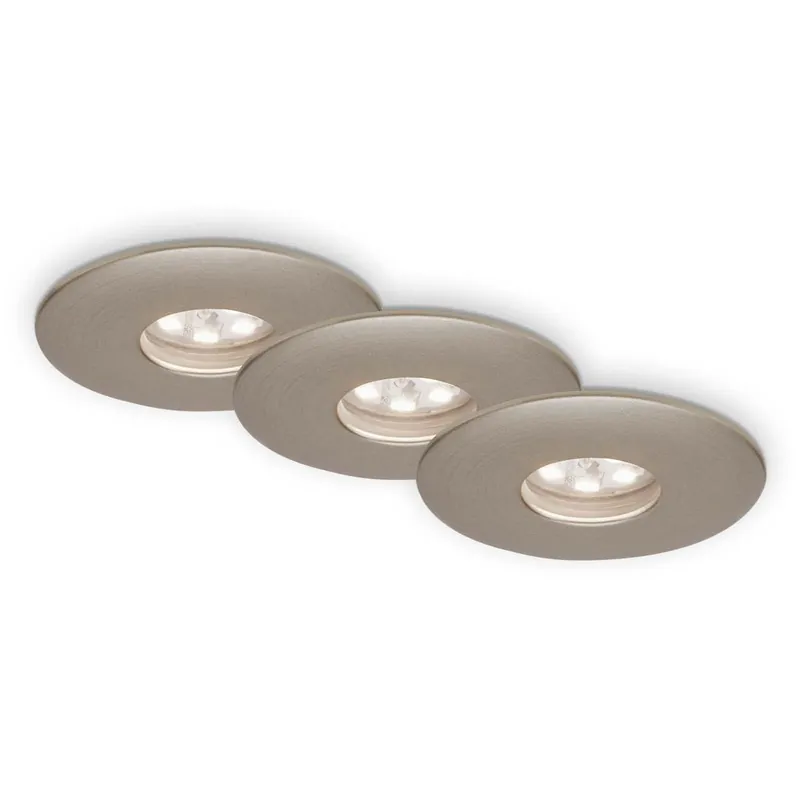 3er Set LED Einbauleuchte, Ø 4,5 , 1,8 W, Matt-Nickel Schneller Versand