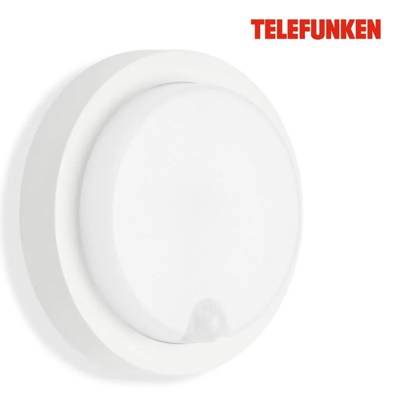 TELEFUNKEN LED Sensor Außenwandleuchte, Ø 17 cm, 12 W, Weiß Expressversand