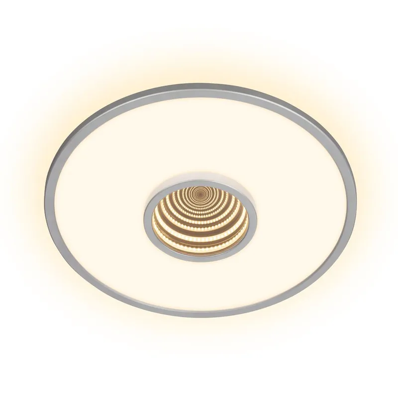 Toro LED Deckenlampe, Infinity Spiegel, Backlight, Chrom-Matt, 42cm Rund Online Kaufen