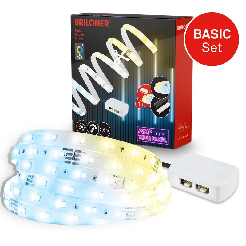 Starter-SET CCT LED Stripe für Wandpaneele 260cm, Fernbedienung, Verteilerbox Neu