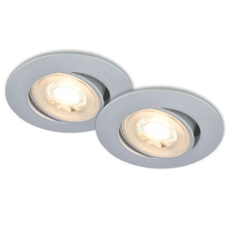 Besi Einbaustrahler 68mm 2er Set - 230V, 4,8W, 420lm, LED, Warmweiß, Chrom-matt Neue Kollektion