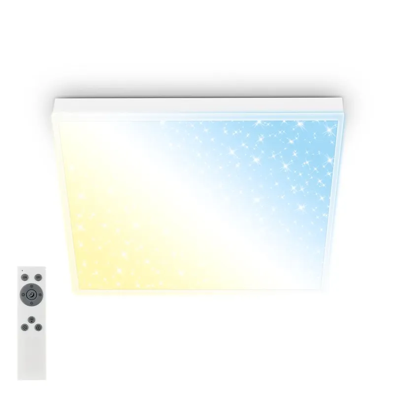 Frameless LED Panel Sternenhimmel 38x38 cm, 22W, 2300 lm, dimmbar, CCT 3000–6500K, inkl. Fernbedienung, IP20, Weiß Ausverkauf