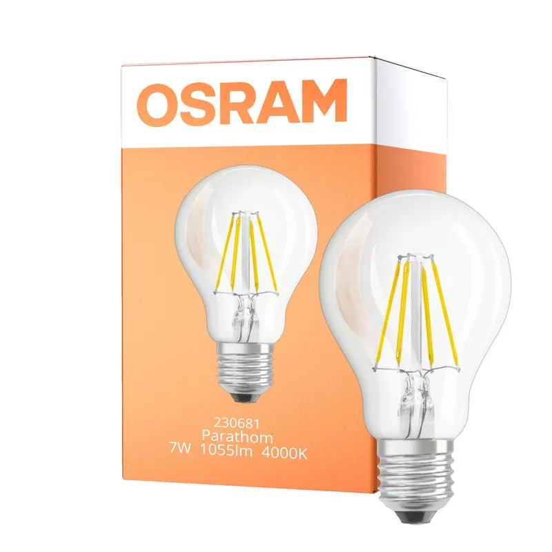 Neue Kollektion Osram Parathom Retrofit Classic LED E27 Birne Fadenlampe Klar 7W 1055lm - 840 Kaltweiß | Ersatz für 75W