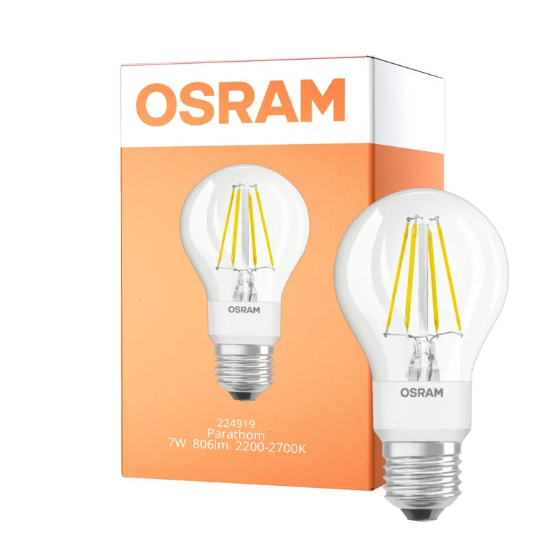 Preisknaller Osram Parathom Advanced Classic LED E27 Birne Fadenlampe Klar 7W 806lm - 822-827 Dim to Warm | Ersatz für 60W