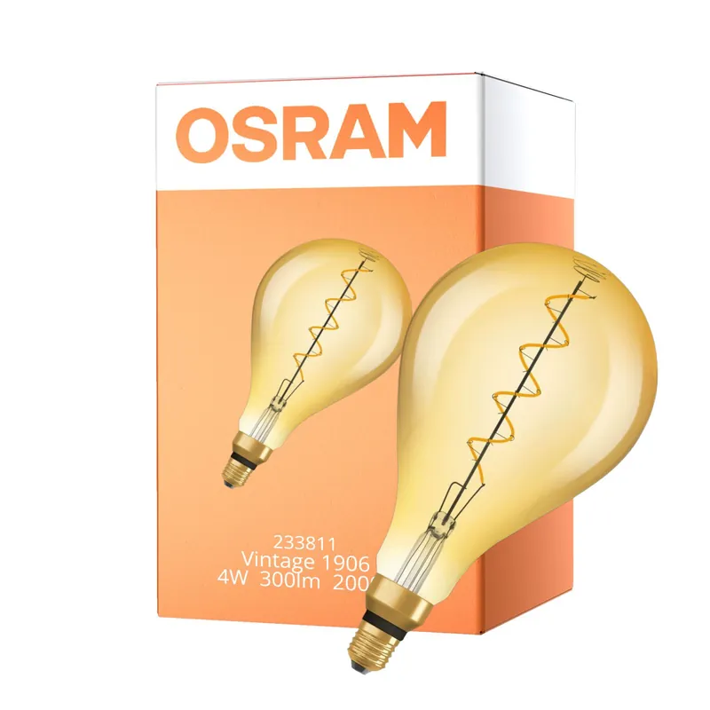 Osram Vintage 1906 LED E27 Birne Fadenlampe Gold 5W 300lm - 820 Extra Warmweiß | Ersatz für 40W Saisonangebot