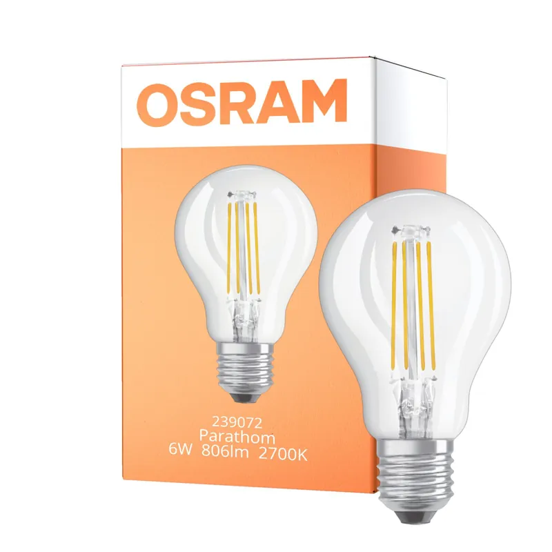 Osram Parathom Retrofit Classic LED E27 Kugel Fadenlampe Klar 6W 806lm - 827 Extra Warmweiß | Ersatz für 60W Bestseller