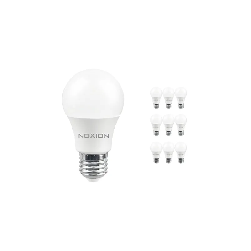 Super-Preis Mehrfachpackung 10x Noxion Lucent Classic LED E27 Birne Matt 5.5W 470lm - 840 Kaltweiß | Ersatz für 40W