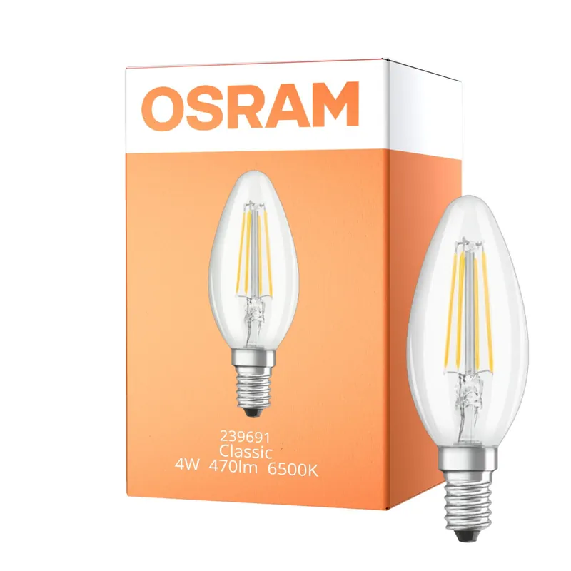Osram Parathom Retrofit Classic LED E14 Kerze Fadenlampe Klar 4W 470lm - 865 Tageslichtweiß | Ersatz für 40W Super-Preis