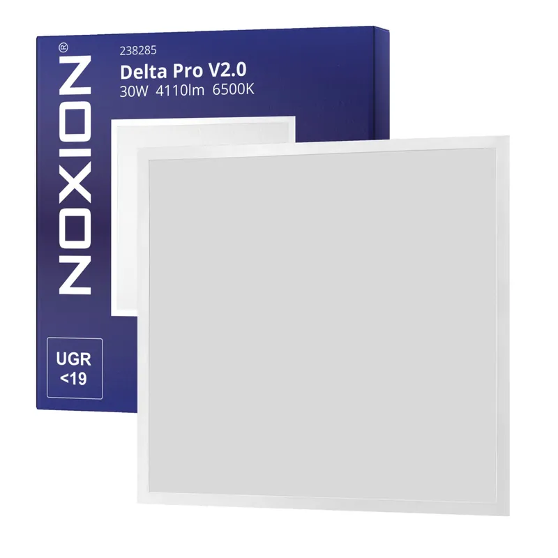 Noxion LED Panel Delta Pro V2.0 30W 4110lm - 865 Tageslichtweiß | 60x60cm - UGR <19 - Dali Dimmbar - Philips Xitanium Treiber Billig