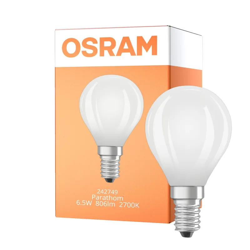 Osram Parathom Retrofit Classic LED E14 Kugel Matt 6.5W 806lm - 827 Extra Warmweiß | Dimmbar - Ersatz für 60W Meistverkauft