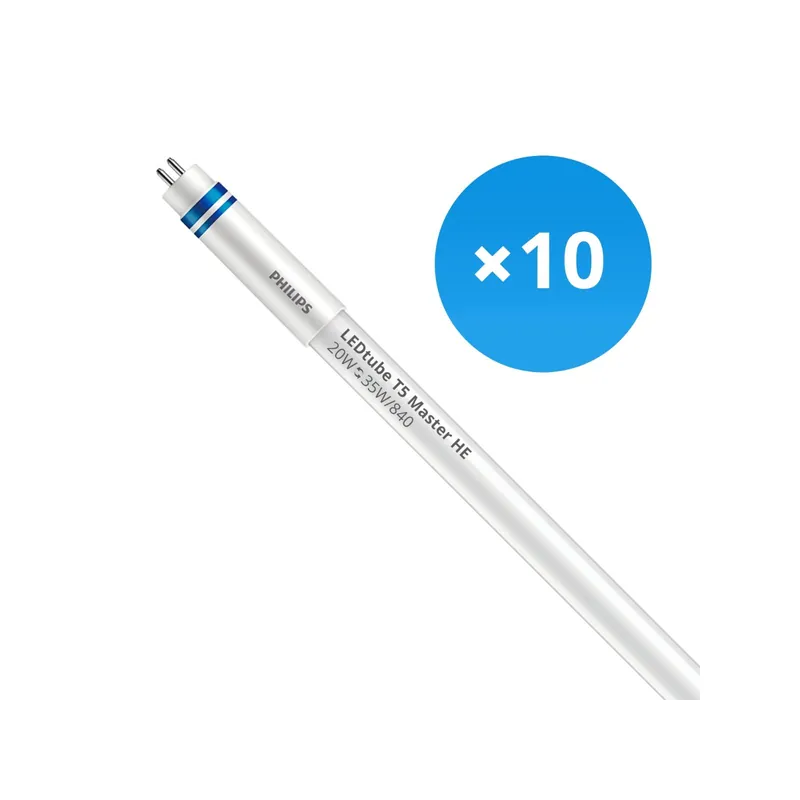 Mehrfachpackung 10x Philips LED Röhre T5 MASTER (HF) High Efficiency 20W 3000lm - 840 Kaltweiß | 145cm - Ersatz für 35W Nur Für Kurze Zeit