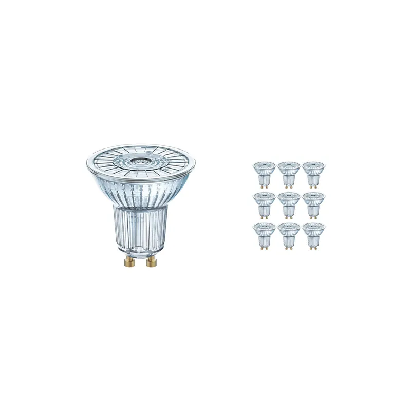 Rabatt Mehrfachpackung 10x Osram Parathom GU10 PAR16 6.9W 830 36D | Warmweiß - Ersetzt 80W