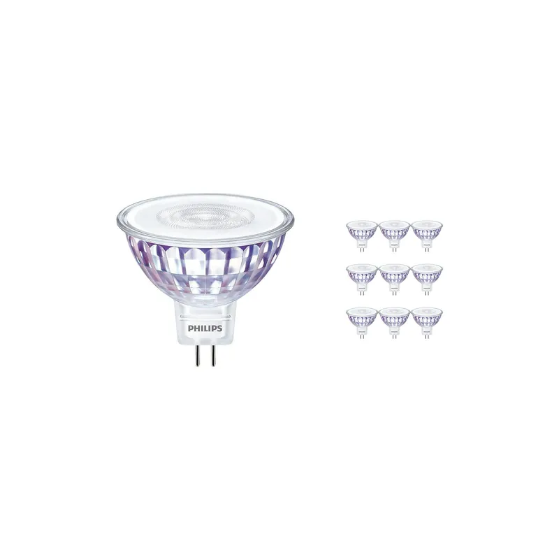 Aktuell Mehrfachpackung 10x Philips Master Value LED Spot GU5.3 MR16 7.5W 660lm 60D - 940 Kaltweiß | Höchste Farbwiedergabe - Dimmbar - Ersatz für 50W