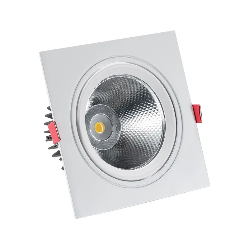 Solange Der Vorrat Reicht LED-Spotlight Quadrat New Madison 15W - 830 Warmweiß | Ausschnitt 115mm - UGR <19
