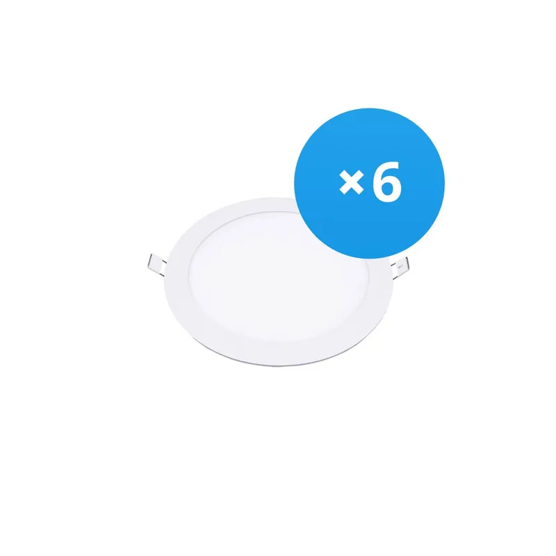 Mehrfachpackung 6x Bright Choice LED Downlight UltraSlim 15W 1200lm 110D - 840 Kaltweiß | 190mm - Ausschnitt 175mm Sichere Zahlung