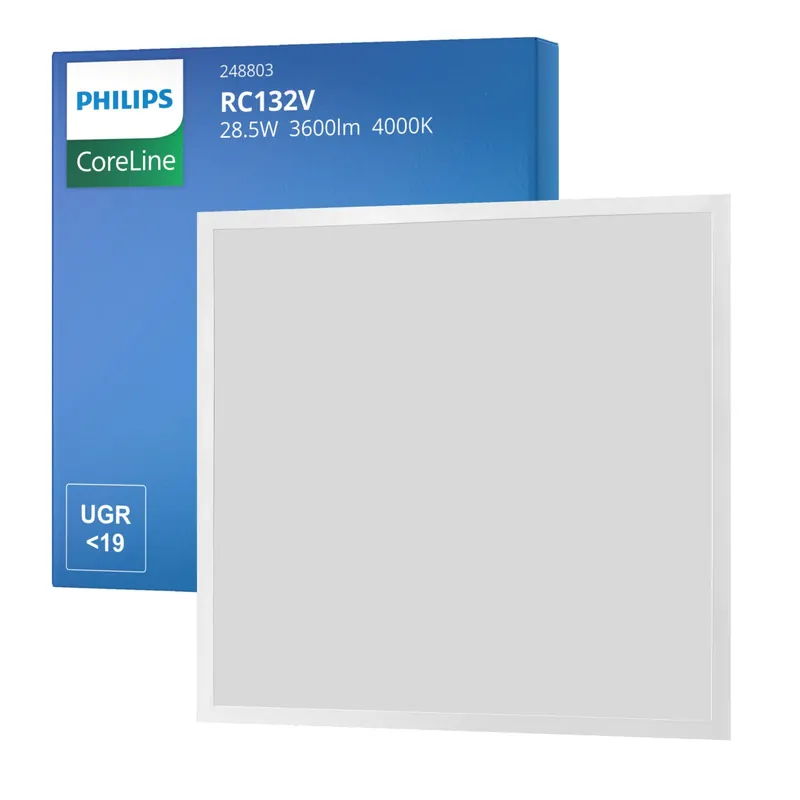 Knallerangebot Philips LED Panel CoreLine RC132V 28.5W 3600lm - 840 Kaltweiß | 60x60cm - UGR <19 - Dali Dimmbar