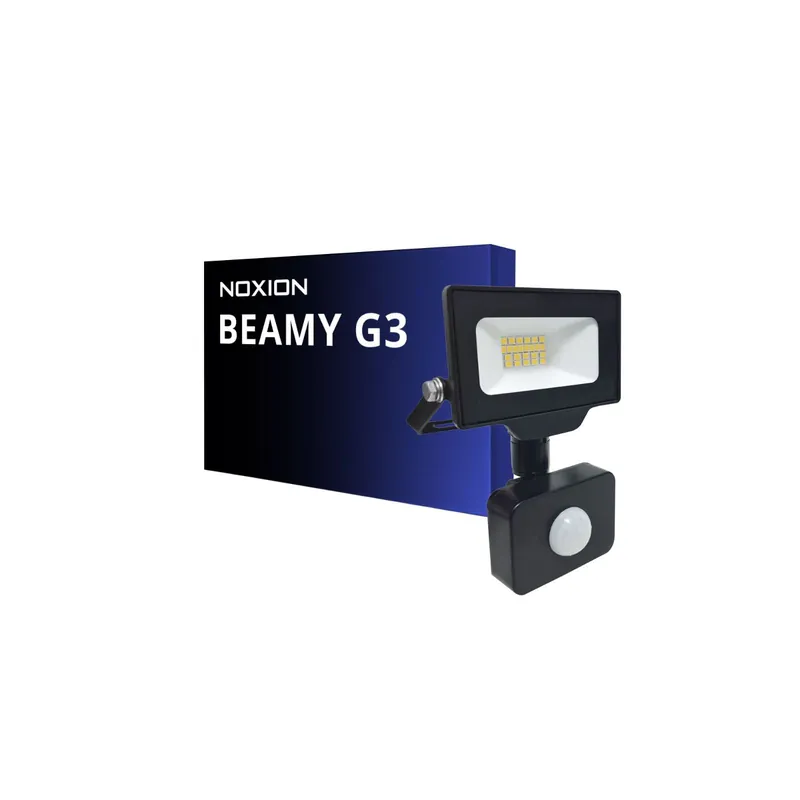 Noxion LED-Scheinwerfer Beamy G3 10W 1100lm 100D - 840 Kaltweiß | IP44 - Bewegungs- und Lichtsensor - Symmetrisch Preisknaller
