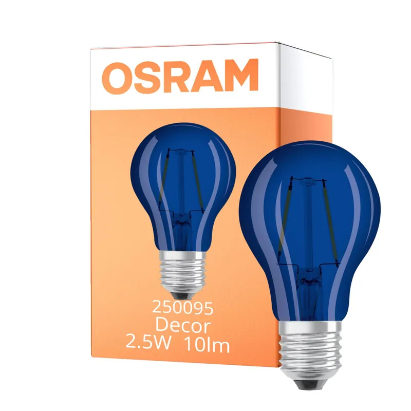 Osram LED Star Classic Decor E27 Birne Fadenlampe Matt 2.5W 10lm - Blue | Ersatz Für 4W Sonderangebot