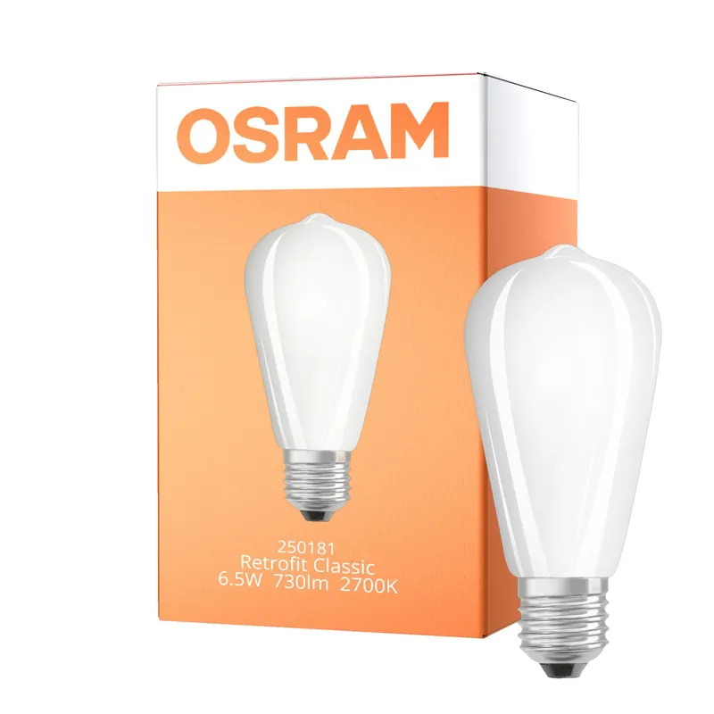 Kracherpreis Osram Classic LED E27 Edison Fadenlampe Matt 6.5W 730lm - 827 Extra Warmweiß | Ersatz Für 55W