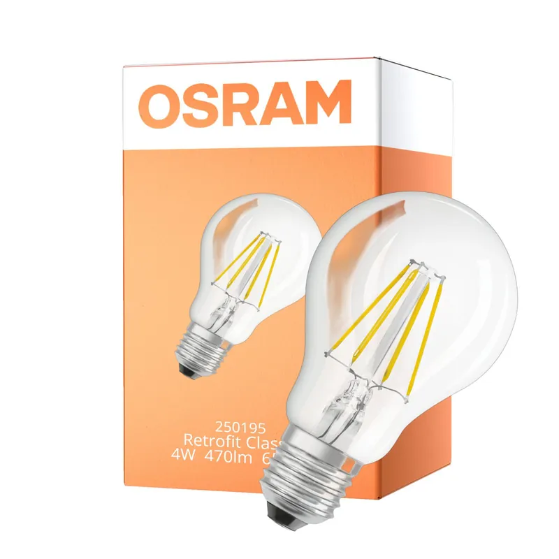 Beliebt Osram Classic LED E27 Birne Fadenlampe Klar 4W 470lm - 865 Tageslichtweiß | Ersatz Für 40W
