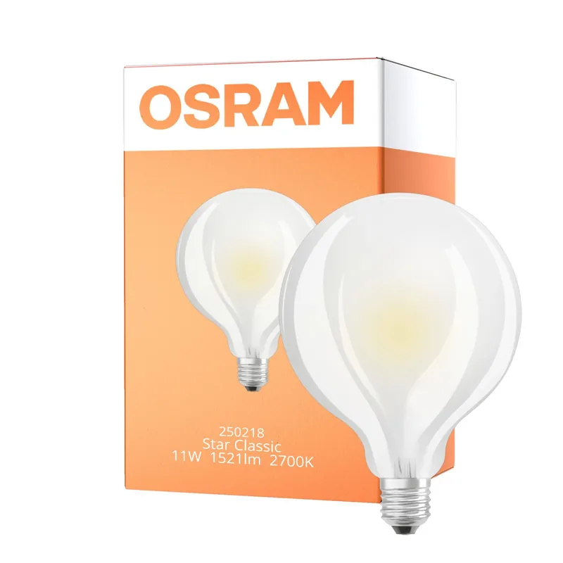 Osram LED Star Classic E27 Globe Fadenlampe Matt 11W 1521lm - 827 Extra Warmweiß | Dimmbar - Ersatz Für 100W Preiswert