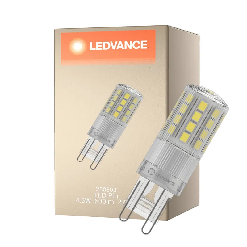 Ledvance LED Pin G9 Klar 4.5W 600lm - 827 Extra Warmweiß | Ersatz Für 48W Markenware