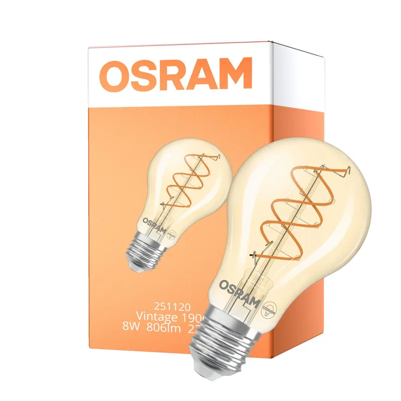 Osram Vintage 1906 LED Classic Slim E27 Birne Fadenlampe Gold 8W 806lm - 922 Extra Warmweiß | Höchste Farbwiedergabe - Dimmbar - Ersatz Für 60W Ausverkauf