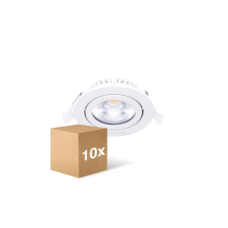 Mehrfachpackung 10x Noxion LED schwenkbar Slim Spot Weiß 6W 550lm - 930 Warmweiß | Ausschnitt 75mm - IP54 - Höchste Farbwiedergabe Jetzt Kaufen