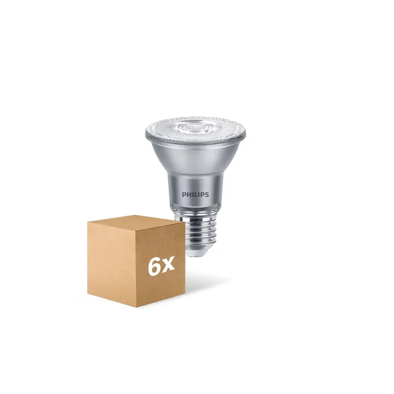 Online Kaufen Mehrfachpackung 6x Philips Master Value LED Glühbirne Reflektor E27 PAR20 6W 515lm 25D - 930 Warmweiß | Höchste Farbwiedergabe - Dimmbar - Ersatz für 50W