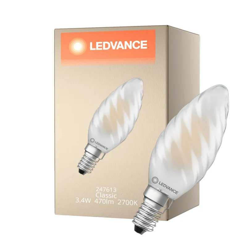 Ledvance LED Classic E14 Fadenlampe Matt 3.4W 470lm - 927 Extra Warmweiß | Dimmbar - Höchste Farbwiedergabe - Ersatz Für 40W Sonderaktion