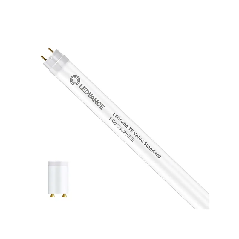 Ledvance LED Röhre T8 Value (EM/Mains) Standard Output 15W 1620lm - 830 Warmweiß | 120cm - Ersatz für 36W Nur Heute
