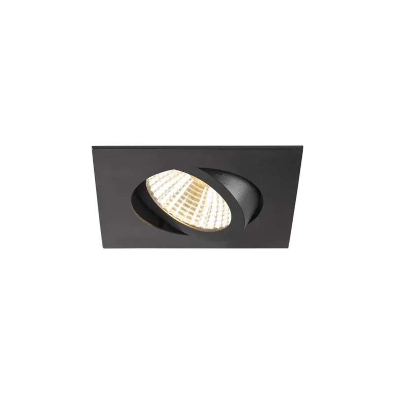 Jetzt Bestellen SLV New Tria 68 Spot Aluminium Schwarz Quadrat 8.3W 750lm 38D - 930 Warmweiß | Ausschnitt 68mm - Höchste Farbwiedergabe - Dimmbar