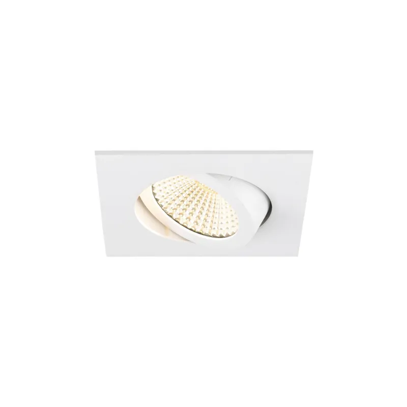 Finale Aktion SLV New Tria 68 Spot Aluminium Weiß Quadrat 8.3W 750lm 60D - 930 Warmweiß | Ausschnitt 68mm - Höchste Farbwiedergabe - Dimmbar