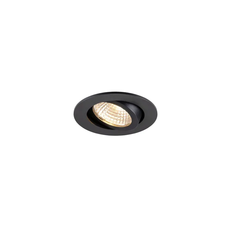 SLV New Tria 68 Spot Aluminium Schwarz Rund 7.5W 591lm 38D - 927 Extra Warmweiß | Ausschnitt 68mm - Höchste Farbwiedergabe - Dimmbar Expressversand