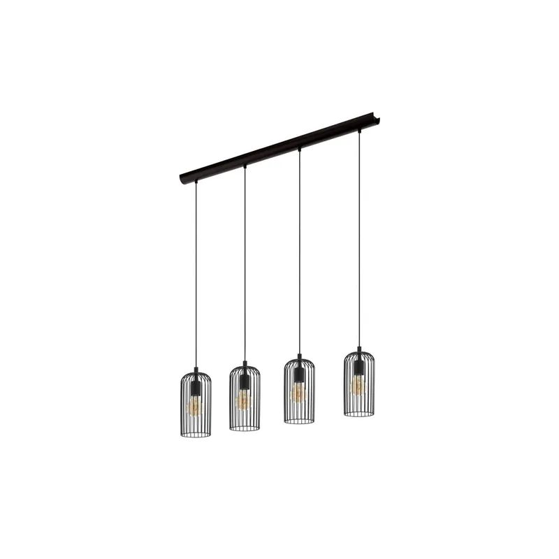 Eglo Pendelleuchte Roccamena 1 Stahl Schwarz | Geeignet für 4x E27 Expressversand