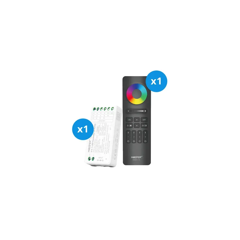 Neuheit Noxion LED-Streifen Naga 3in1 Regler (RGB + RGBW + RGBCCT) + 4 Zone Fernsteuerung
