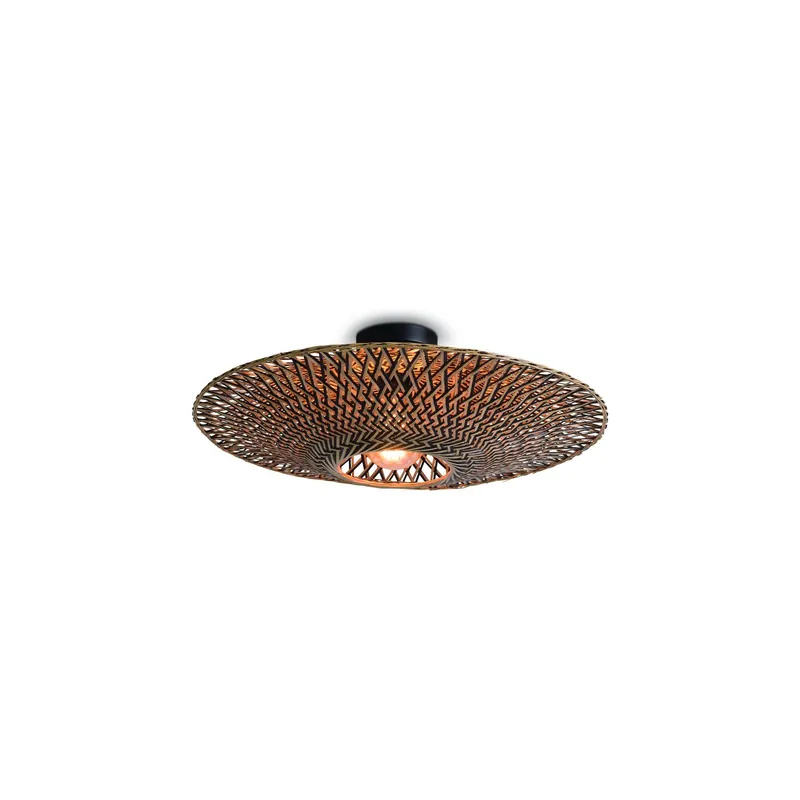 Good&Mojo Deckenleuchte Bali Bambus Schwarz M | Geeignet für 1x E27 Markenprodukt