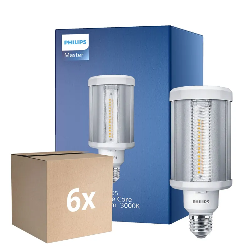 Mehrfachpackung 6x Philips TrueForce LED E27 HPL Klar 28W 3800lm 360D - 830 Warmweiß | Ersatz für 125W Jetzt Kaufen